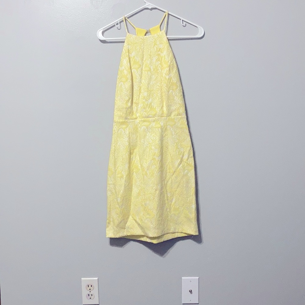 Sexy yellow mini dress
